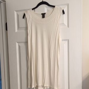 Ann Taylor Cream Sleeveless Tank Top